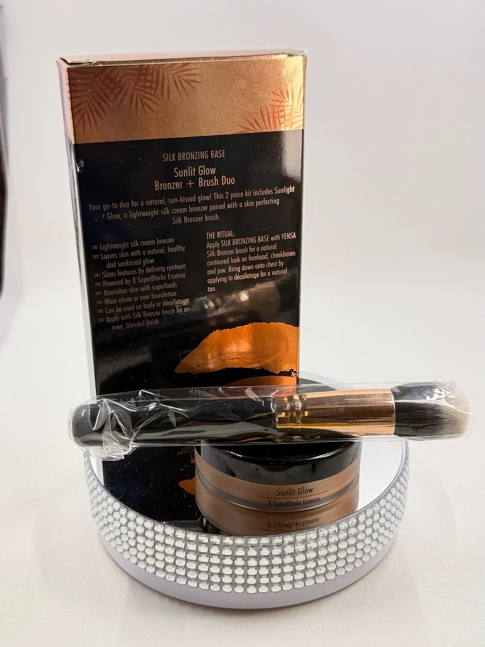 YENSA Sunlit Glow Silk Bronzing Base - Warm Yellow (with Brush)